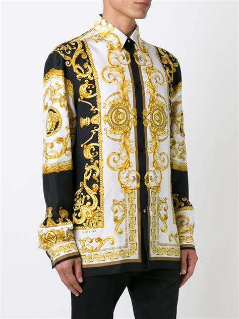 versace golden shirt|gold versace shirts for men.